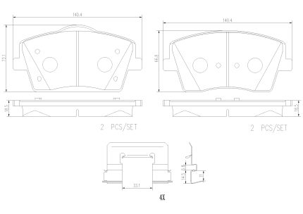 PASTILLA DE FRENO VOLVO XC40 DEL. 17->